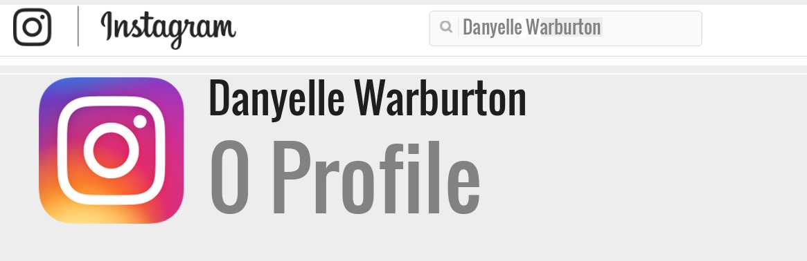 Danyelle Warburton instagram account