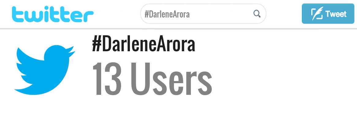 Darlene Arora twitter account