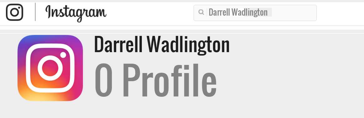 Darrell Wadlington instagram account