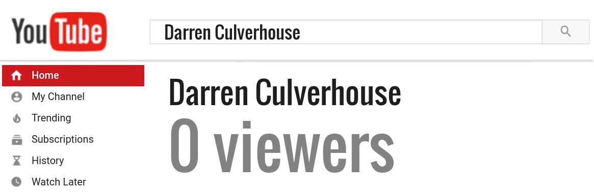 Darren Culverhouse youtube subscribers