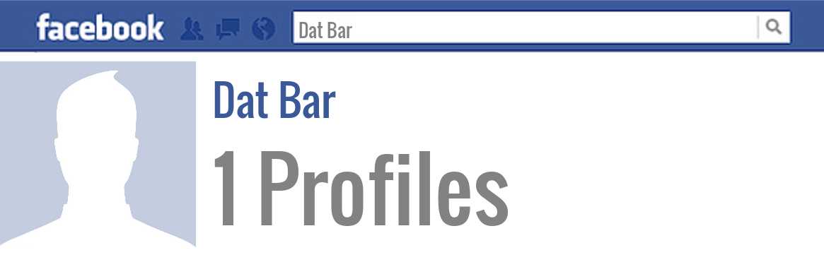 Dat Bar facebook profiles