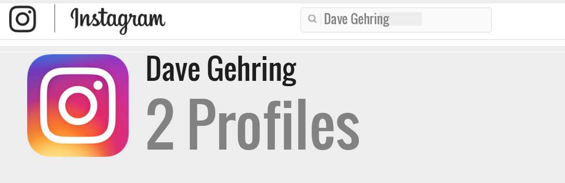 Dave Gehring instagram account