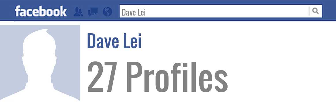 Dave Lei facebook profiles