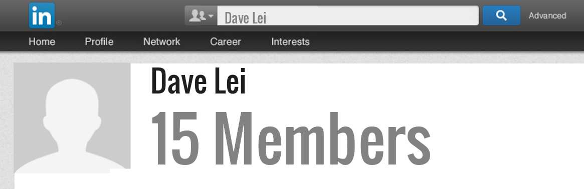 Dave Lei linkedin profile
