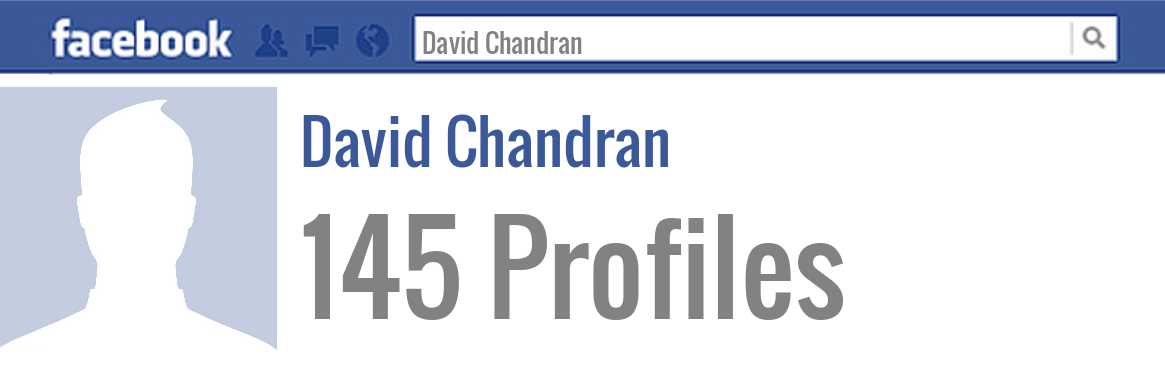 David Chandran facebook profiles