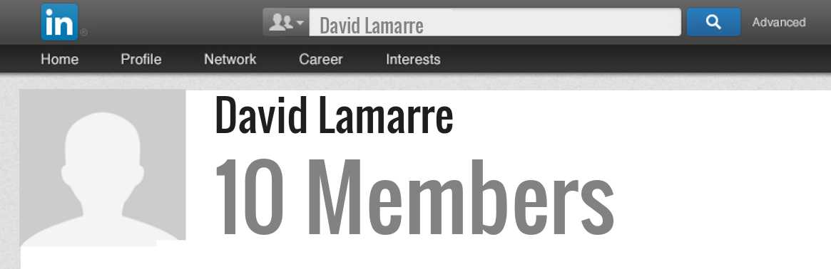 David Lamarre linkedin profile