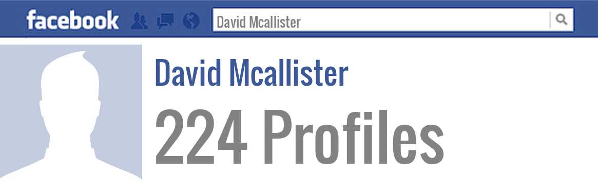 David Mcallister facebook profiles