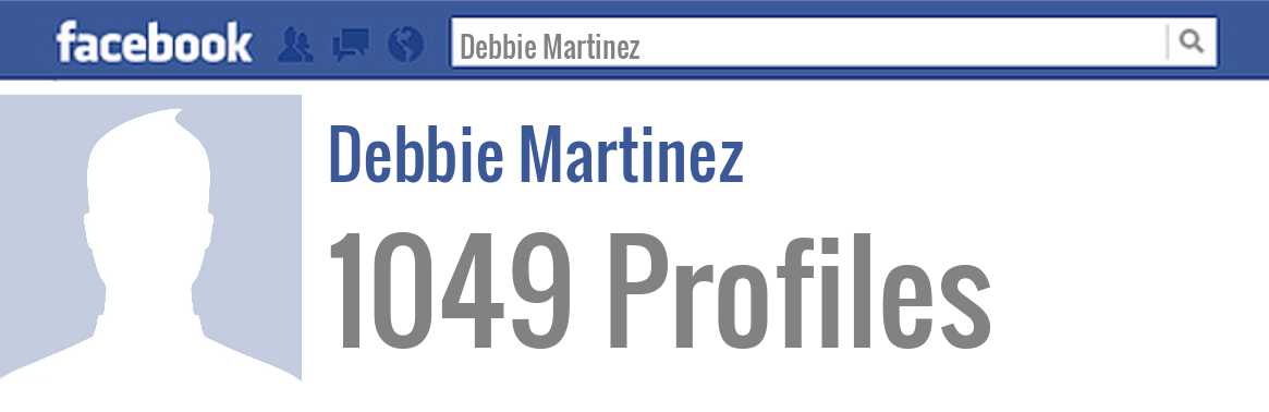 Debbie Martinez facebook profiles