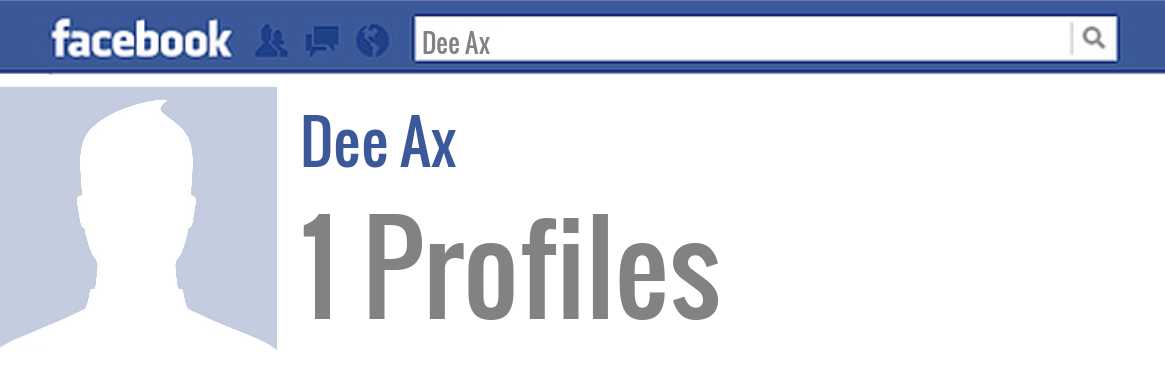 Dee Ax facebook profiles