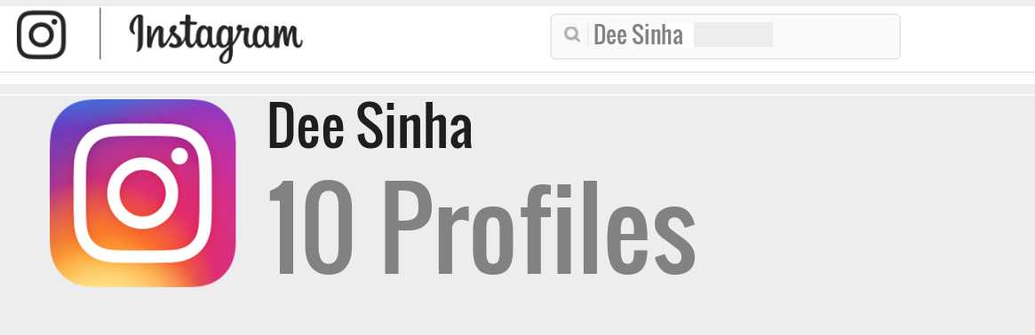 Dee Sinha instagram account