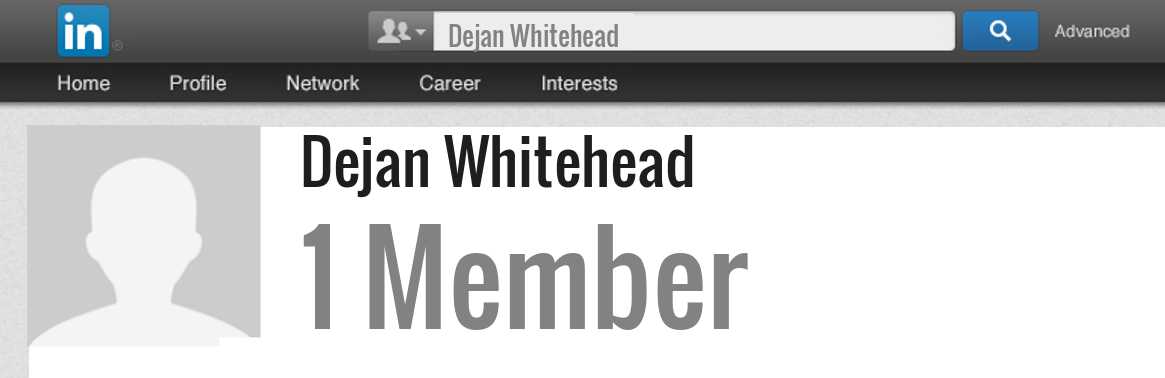 Dejan Whitehead linkedin profile