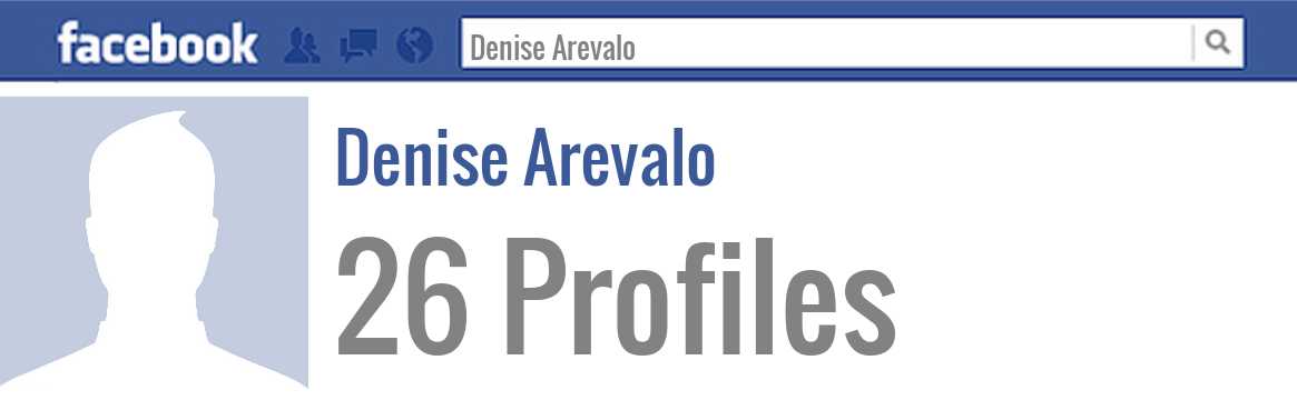 Denise Arevalo facebook profiles
