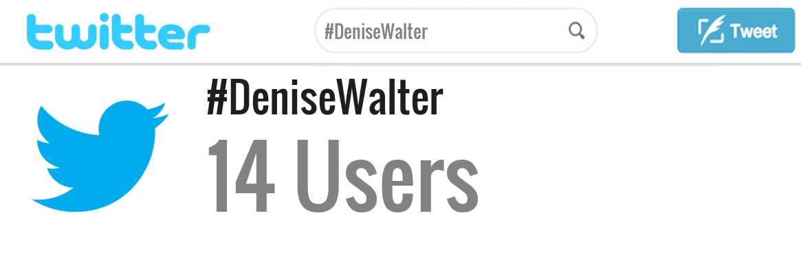 Denise Walter twitter account
