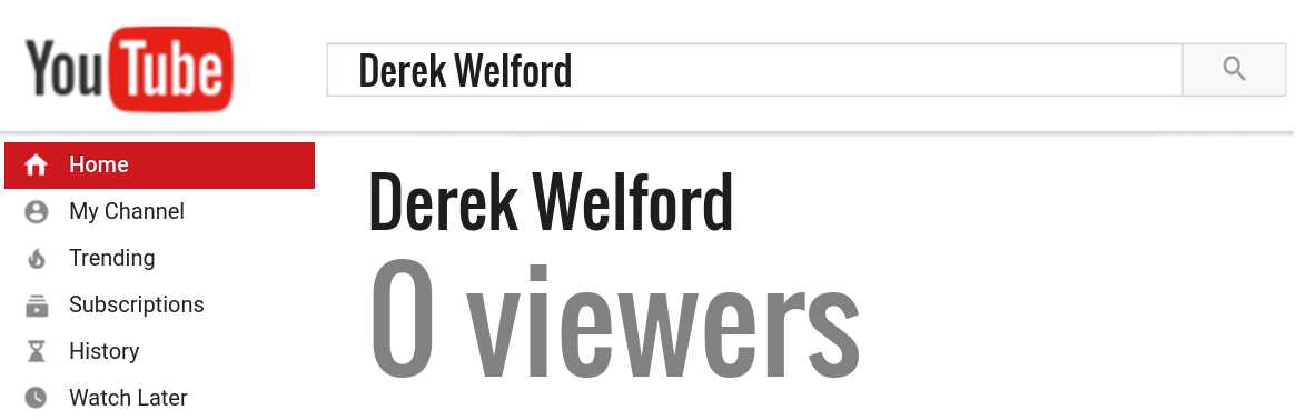 Derek Welford youtube subscribers