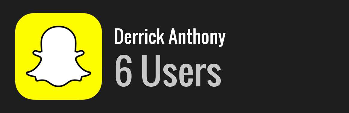 Derrick Anthony snapchat