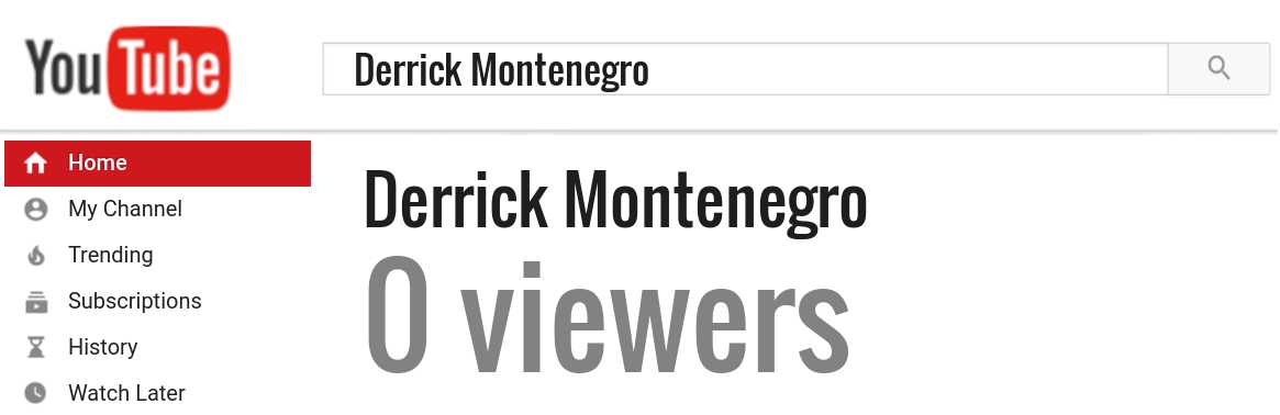 Derrick Montenegro youtube subscribers