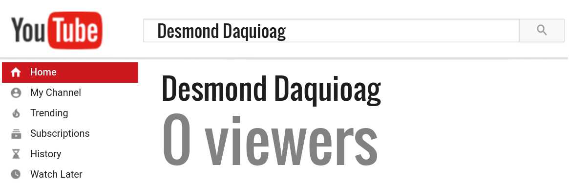 Desmond Daquioag youtube subscribers
