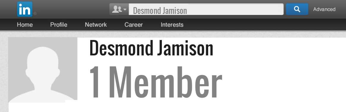 Desmond Jamison linkedin profile