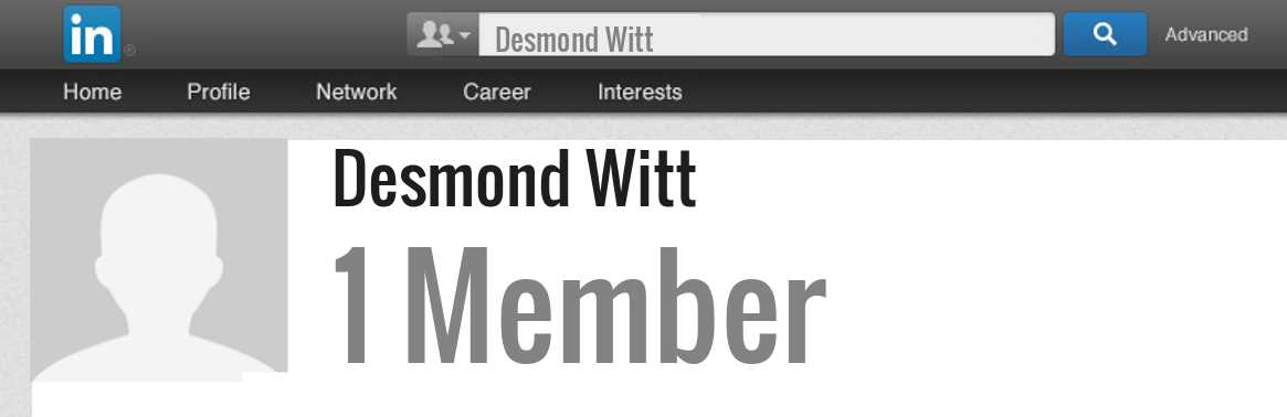Desmond Witt linkedin profile