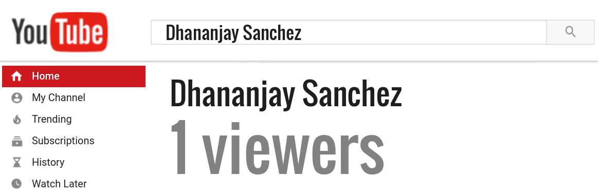 Dhananjay Sanchez youtube subscribers