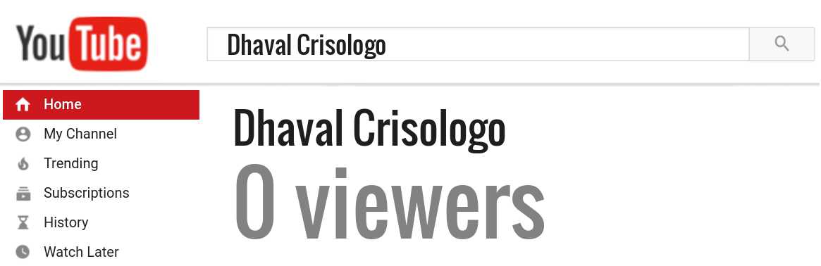 Dhaval Crisologo youtube subscribers