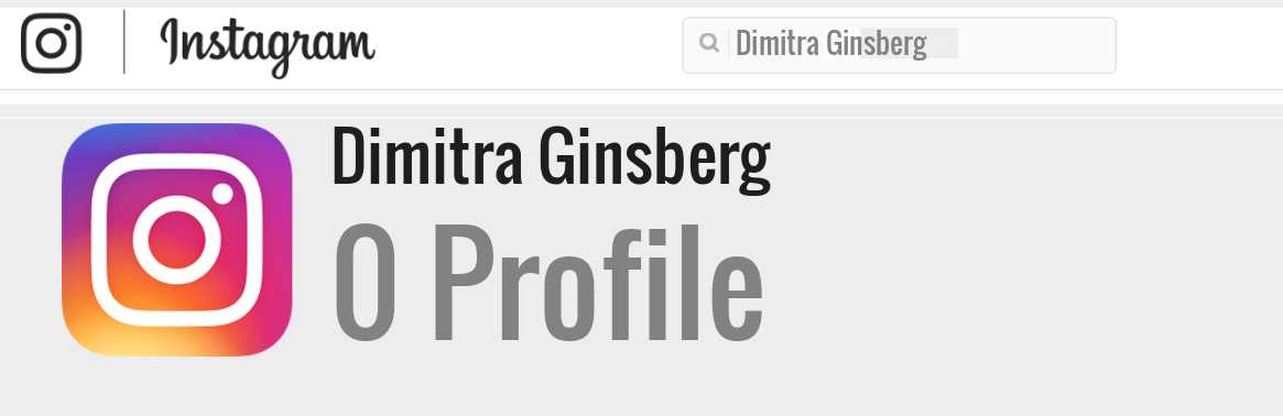 Dimitra Ginsberg instagram account