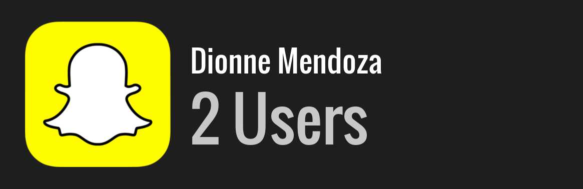 Dionne Mendoza snapchat