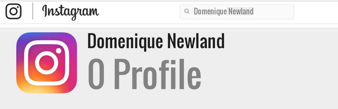 Domenique Newland instagram account