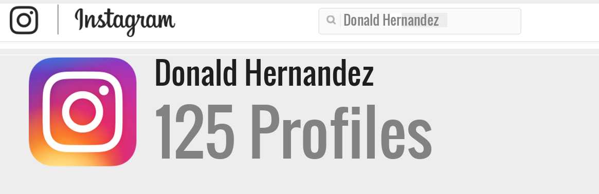 Donald Hernandez instagram account