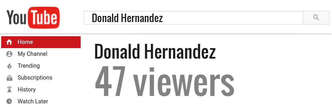Donald Hernandez youtube subscribers