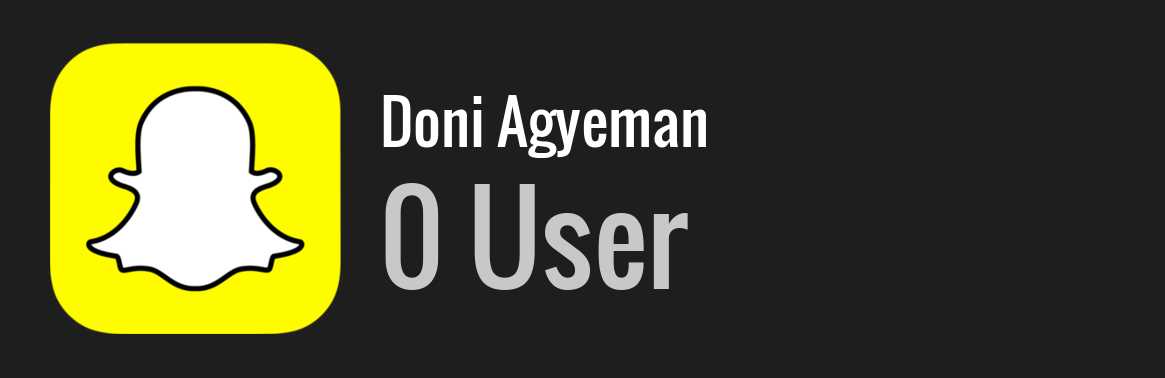 Doni Agyeman snapchat