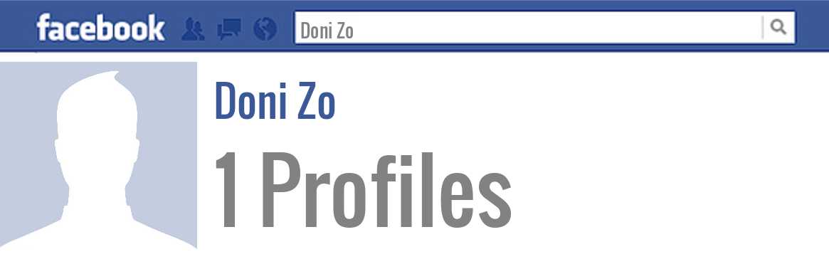Doni Zo facebook profiles