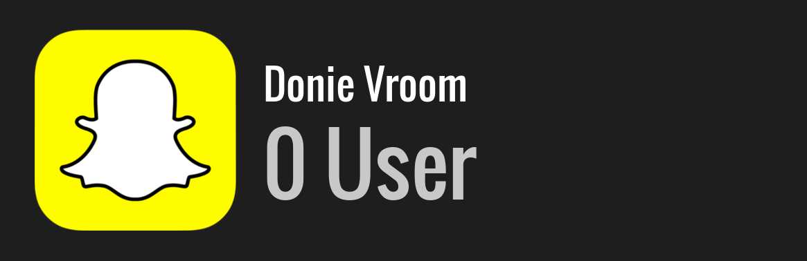 Donie Vroom snapchat