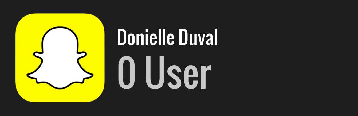 Donielle Duval snapchat