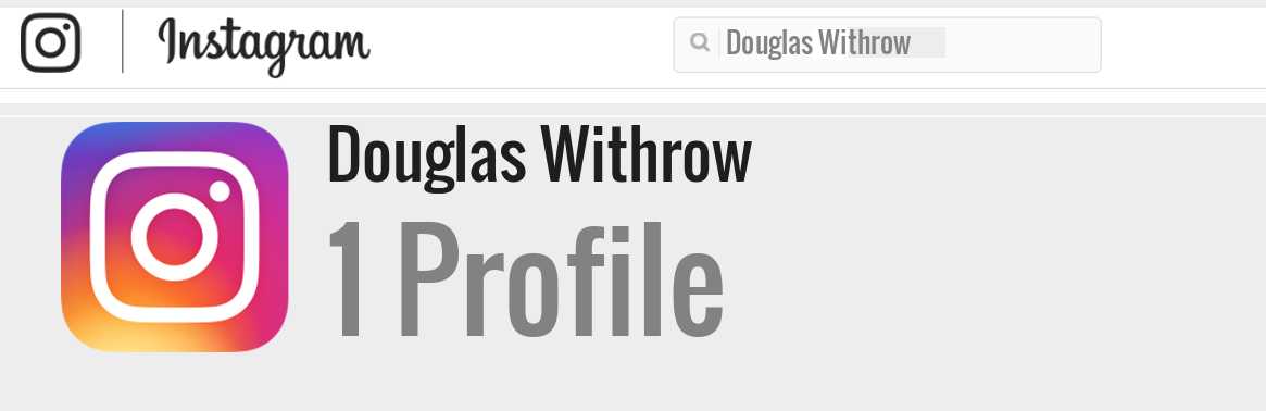 Douglas Withrow instagram account