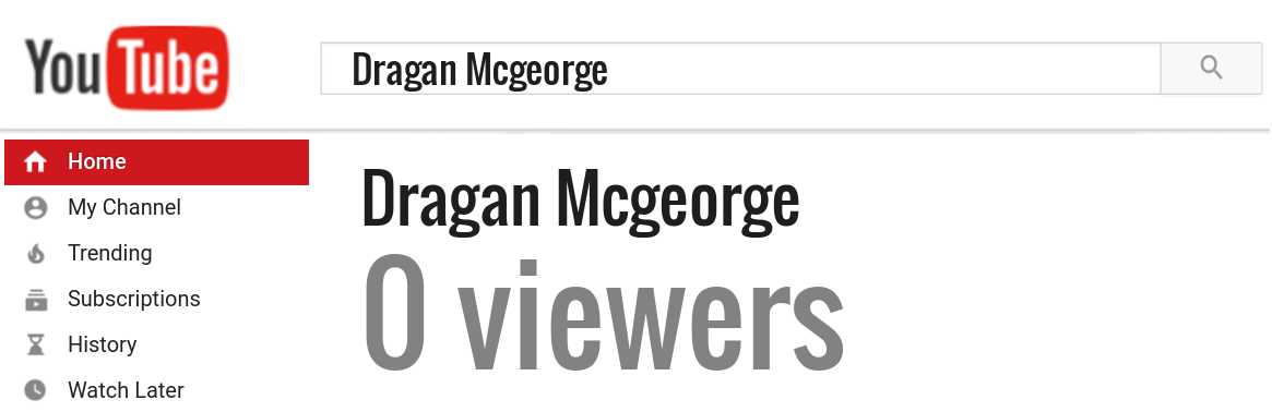 Dragan Mcgeorge youtube subscribers