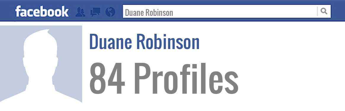 Duane Robinson facebook profiles