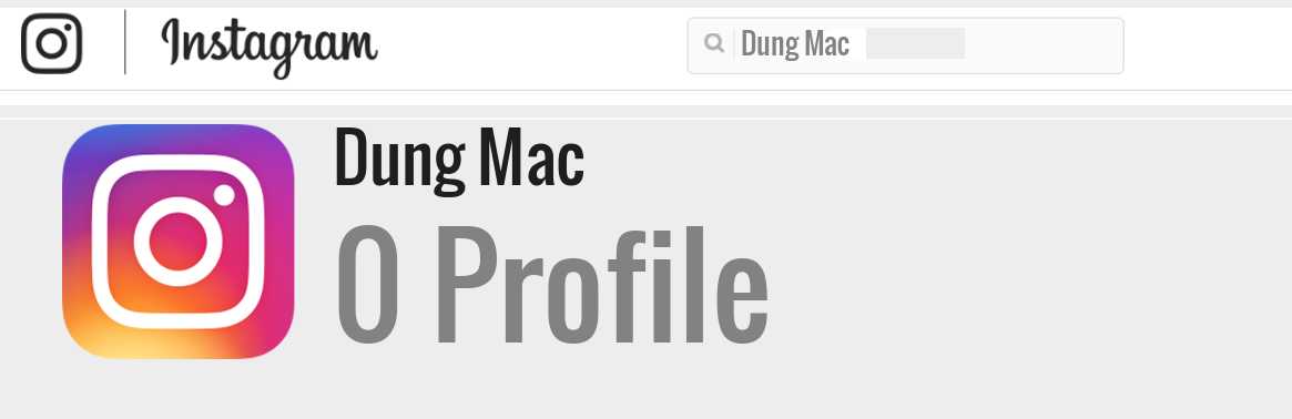 Dung Mac instagram account
