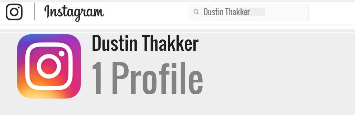 Dustin Thakker instagram account