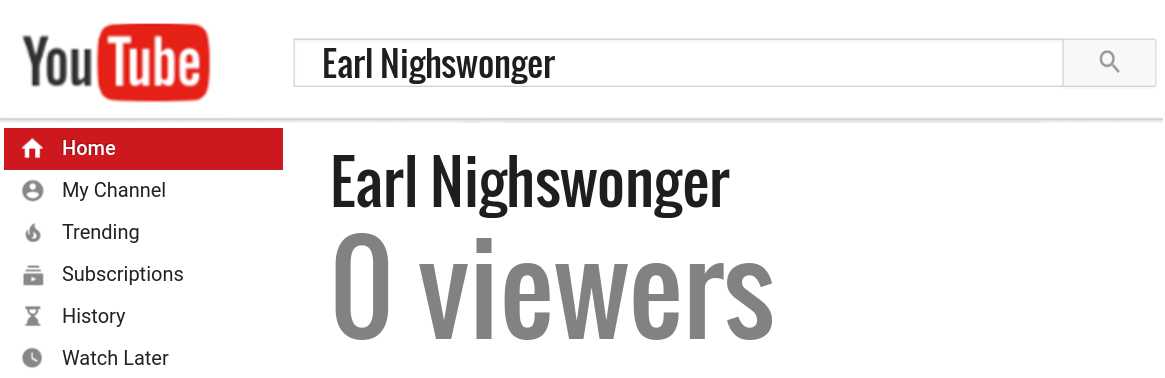 Earl Nighswonger youtube subscribers
