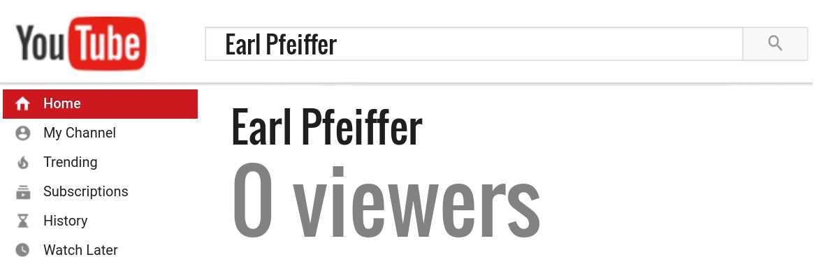 Earl Pfeiffer youtube subscribers