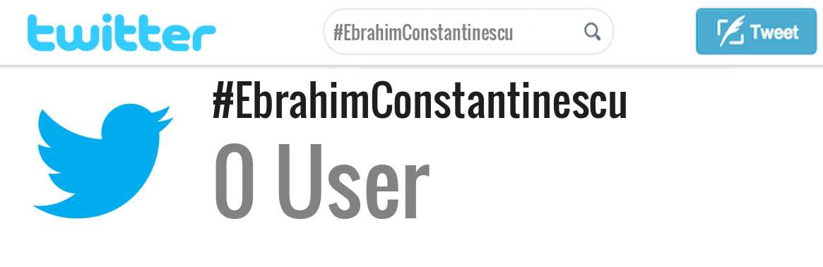 Ebrahim Constantinescu twitter account