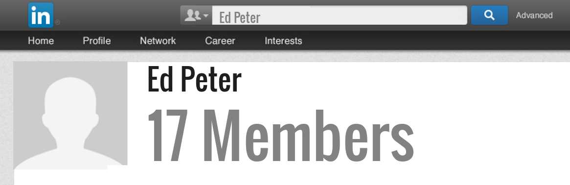 Ed Peter linkedin profile