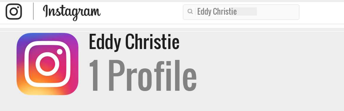 Eddy Christie instagram account