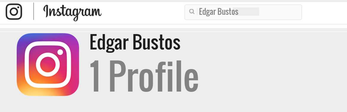 Edgar Bustos instagram account