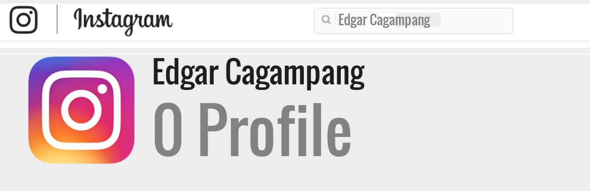 Edgar Cagampang instagram account