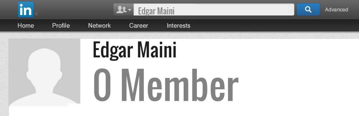 Edgar Maini linkedin profile
