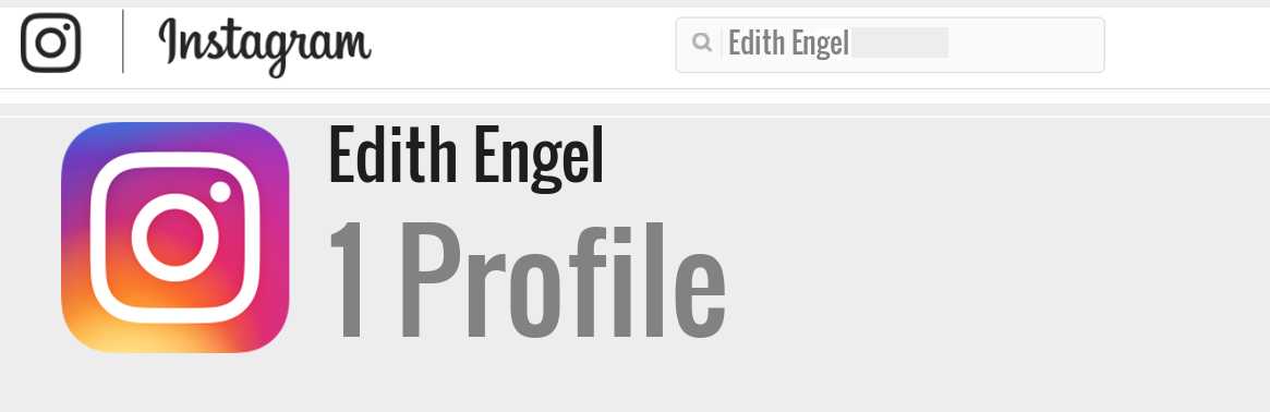 Edith Engel instagram account
