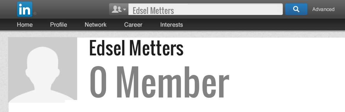 Edsel Metters linkedin profile