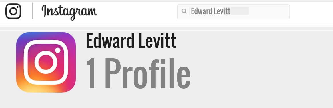 Edward Levitt instagram account